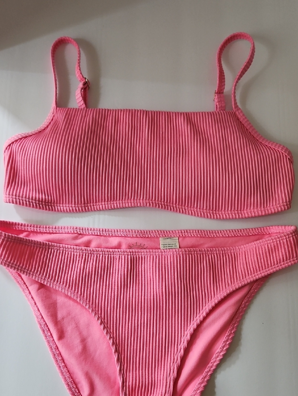 Hollister Pink Ribbed Two-Piece Bikini